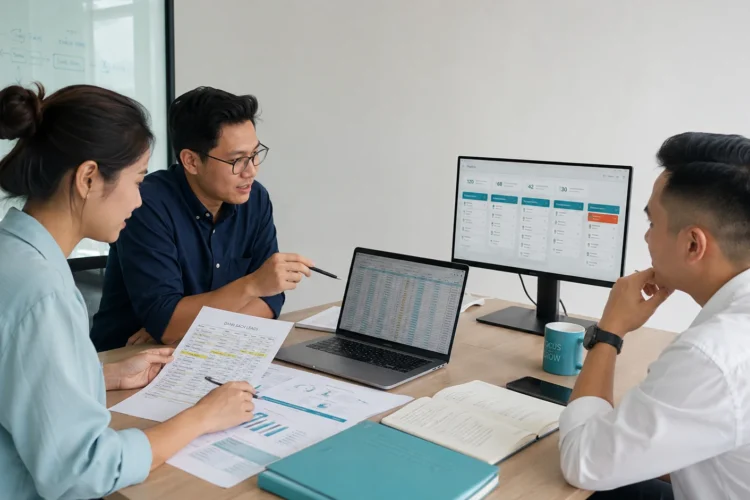 Đội ngũ doanh nghiệp Việt Nam thảo luận về việc chuyển từ file quản lý lead sang CRM