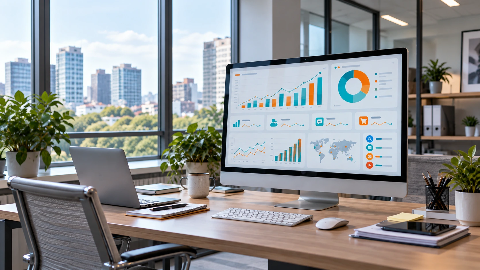 Dashboard marketing tập trung hiển thị KPI và dữ liệu từ nhiều kênh cho nhà quản lý